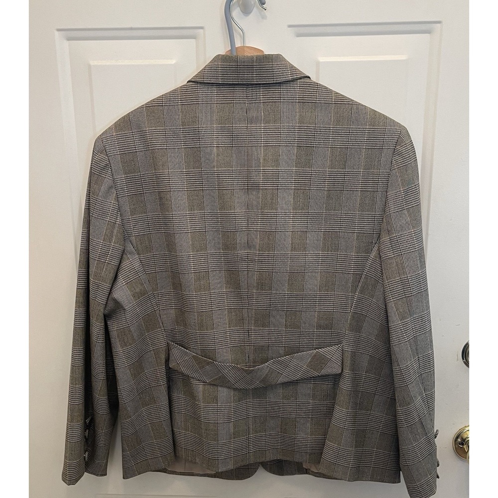 RENA ROWAN Glen Plaid‎ Blazer Women's Stretch Size 18 Career Academia - Picture 7 of 9